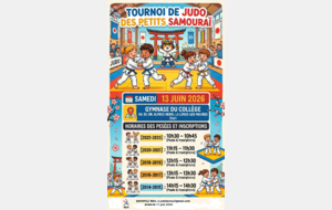 SAMEDI 13 JUIN 2026 TOURNOI DES PETITS SAMOURAIS LA LONDE