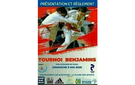 DIMANCHE 3 MAI 2026 TOURNOI NATIONAL BENJAMINS